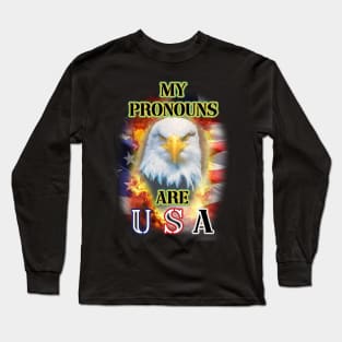 my pronouns are usa Long Sleeve T-Shirt